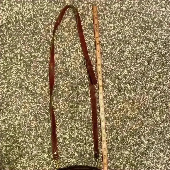 Vintage G.H. Bass & Co. Brown Leather Crossbody Bag 90s Y2K Classic Academia - Picture 13 of 16